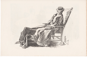 [sketch of Pipp's daughter on deck chair]